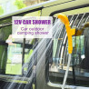 Campingdusche 12v, Tragbar Gartendusche Camping Dusche Outdoor Duschkopf mit Schlauch Haken, für Auto Kfz Wohnwagen Wohnmobil