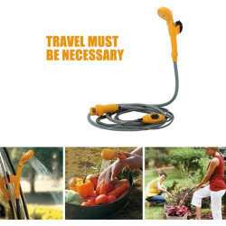Campingdusche 12v, Tragbar Gartendusche Camping Dusche Outdoor Duschkopf mit Schlauch Haken, für Auto Kfz Wohnwagen Wohnmobil