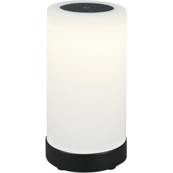 BRILONER - LED Tischlampe kabellos mit Touch, dimmbar in Stufen, Glasschirm, Nachttischlampe, Leselampe, LED lampe,