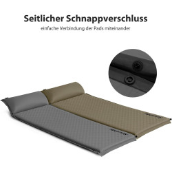 Naturehike Camping Aufblasbare Isomatte Camping-Luftmatratze, Selbstaufblasende Schlafmatten Outdoor Leichte für Rucksackreisen