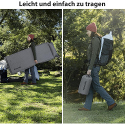 Naturehike Camping Aufblasbare Isomatte Camping-Luftmatratze, Selbstaufblasende Schlafmatten Outdoor Leichte für Rucksackreisen