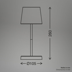 BRILONER – LED Tischlampe Kabellos, Dimmbare Nachttischlampe Touch, Schreibtischlampe, Leselampe, Tischleuchte Outdoor und
