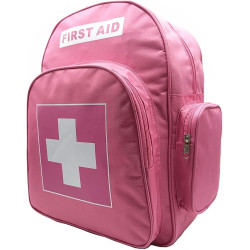 Jipemtra Red Emergency Backpack First Aid Bag Empty Medical First Aid Back Pack Treatment Trauma Bag for Paramedics Camping