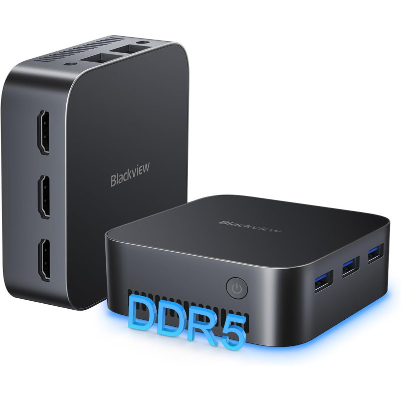 Blackview MP80 Mini PC 16GB LPDDR5 RAM 512GB M.2 SSD, Intel 12 Gen Alder Lake N95(bis zu 3,4GHz) Mini Computer, 4K UHD Desktop