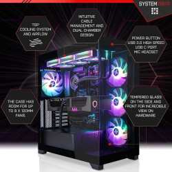 SYSTEMTREFF High-End Gaming PC Intel Core i7-12700KF 12x5GHz | Nvidia RTX 5090 32GB DX12 | 1TB M.2 NVMe | 32GB DDR5 RAM |