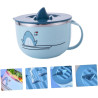 UPKOCH Edelstahl Instant Noodle Bowl Mit Deckel Cartoon Suppenschüssel Für Nudeln Ramen Salat Geeignet Für Büro Küche Picknick