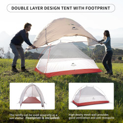 Naturehike Cloud up 1 Person Rucksack Zelt Leichtes Camping Wandern Kuppel Zelt für 1 Mann