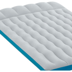 Intex 67999 – Aufblasbare Doppel-Campingmatratze, Laminat, Grau und Hellblau, 127 x 193 x 24 cm