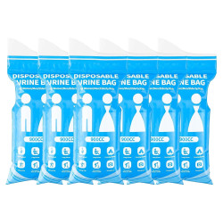 THXFUNAREA 6PCS Urinbeutel 900ML,Ttragbare Urinal Unisex-Toilette Pee Bags und Vomit Bags für Reisen Notfall Camping Stau Auto