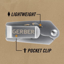 Gerber Cuttermesser, Klappbar, Klingenlänge: 5,7 cm, EAB Lite, Edelstahl, 31-000345
