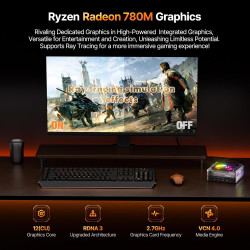 ACEMAGIC Cyberpunk RGB AI Mini PC Gaming AMD Ryzen 7 8845HS (bis zu 5,1 GHz), 32GB DDR5 1024GB (1TB) NVME PCIE 4.0 SSD Micro
