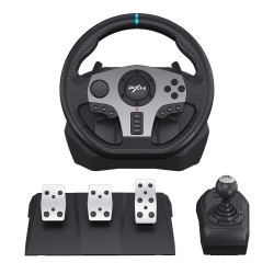 PXN V9 Lenkrad PC mit Pedalen und Schaltung, 270/900 Grad Gaming Lenkrad PS4 mit Vibration Feeback, Lenkräder für Xbox One, Xbox