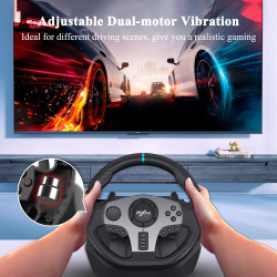 PXN V9 Lenkrad PC mit Pedalen und Schaltung, 270/900 Grad Gaming Lenkrad PS4 mit Vibration Feeback, Lenkräder für Xbox One, Xbox