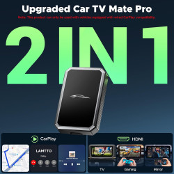 LAMTTO Car TV Mate, Kabelloser Carplay Adapter für kabelgebundenes OEM Carplay & Fi-re TV Stick/Spielekonsole HDMI-Multimedia