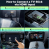 LAMTTO Car TV Mate, Kabelloser Carplay Adapter für kabelgebundenes OEM Carplay & Fi-re TV Stick/Spielekonsole HDMI-Multimedia
