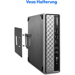 MEDION S20 Mini PC (Slim, Intel Core i5-12400T, 512GB SSD, 16GB DDR4 RAM, VESA Halterung, USB-C, WLAN, Win 11 Home)
