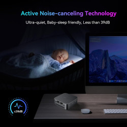 Blackview MP80 Mini PC W-11 Pro vorinstalliert Intel 12.Gen N95(bis zu 3,4GHz) 16GB DDR5 RAM 512GB M.2 SSD Micro Desktop