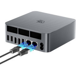 Beelink Mini PC EQR5, Ryzen 5 5650U(6C/12T bis zu 4,2Ghz), AMD Mini Computer 16GB DDR4 500GB M.2 PCIe3.0 SSD, 4K Dual