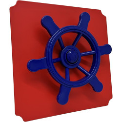 move and stic Platte 40x40 mit Spielfunktion Multifunktionsplatte Spielplatte mit Piratenlenkrad für Spielturm (Platte 40x40cm