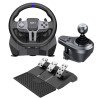 PXN V9 Gen2 PC Lenkrad mit Pedalen und Shifter, 270/900 Grad Drehung Racing Wheel, Magnetic Encoder Rennlenkrad, Hall Effect