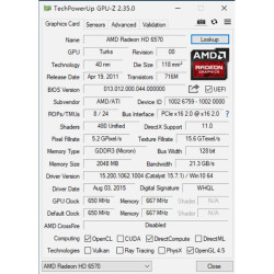 SAPLOS Radeon HD 6570 Grafikkarte, 2 HDMI, 1G GDDR3 64-bit, Video Cards PC, Low Profile Graphics Card, Computer GPU, PCI Express