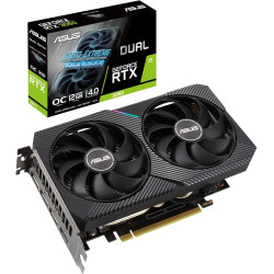 ASUS GeForce Dual RTX 3060 12GB V2 OC Edition Gaming Grafikkarte (GDDR6 Speicher, PCIe 4.0, 1x HDMI 2.1, 3x DisplayPort 1.4a,