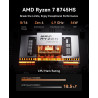 ACEMAGIC W1 Mini PC AMD Ryzen 7 8745HS(8C/16T, bis zu 4,9 GHz)，32GB DDR5 1TB NVMe SSD Mini Computer, AMD Radeon 780M, 8K HD