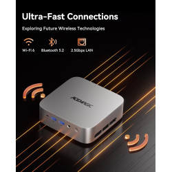 ACEMAGIC W1 Mini PC AMD Ryzen 7 8745HS(8C/16T, bis zu 4,9 GHz)，32GB DDR5 1TB NVMe SSD Mini Computer, AMD Radeon 780M, 8K HD