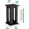 Modernes AV-Schrank-Audio-Rack – 3-stöckiger Stereo-Media-Ständer für TV, Audio-Videoturm, Aufbewahrung, Heimkino-Möbel, 35 x 35