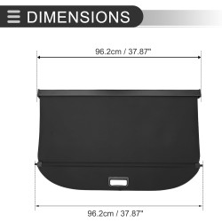 Motoforti Kofferraum ausziehbare Laderaumabdeckung für BMW X1 F48 16-21 Heckklappenregal Gepäcksicherheitsschutzabdeckung,