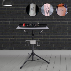Tagtuell Tattoo Workstation, Tragbare Tattoo-Studio-Ausrüstung mit Verstellbarem Stativfuß, Abnehmbarer Tattoo-Tisch für Tattoo