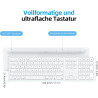 OMOTON Bluetooth-Mac-Tastatur, Kabellose Magic Keyboard für Apple MacBook Pro/Air, iMac, iMac Pro, Mac mini/Pro, AAA