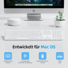 OMOTON Bluetooth-Mac-Tastatur, Kabellose Magic Keyboard für Apple MacBook Pro/Air, iMac, iMac Pro, Mac mini/Pro, AAA