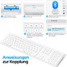OMOTON Bluetooth-Mac-Tastatur, Kabellose Magic Keyboard für Apple MacBook Pro/Air, iMac, iMac Pro, Mac mini/Pro, AAA