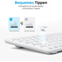 OMOTON Bluetooth-Mac-Tastatur, Kabellose Magic Keyboard für Apple MacBook Pro/Air, iMac, iMac Pro, Mac mini/Pro, AAA