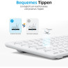 OMOTON Bluetooth-Mac-Tastatur, Kabellose Magic Keyboard für Apple MacBook Pro/Air, iMac, iMac Pro, Mac mini/Pro, AAA