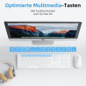 OMOTON Bluetooth-Mac-Tastatur, Kabellose Magic Keyboard für Apple MacBook Pro/Air, iMac, iMac Pro, Mac mini/Pro, AAA