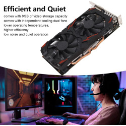 VBESTLIFE RX 580 Grafikkarte, 256 Bit 8 GB GDDR5 Computer Gaming Grafikkarten mit DP, HDMI, DVI, 16 PCI Express 3.0,