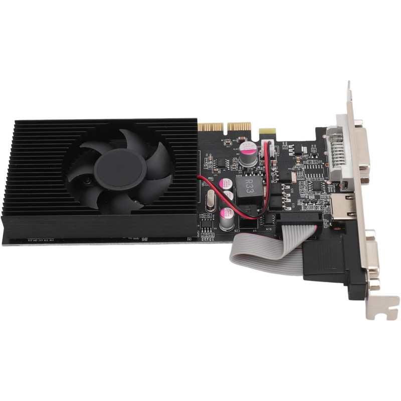 ciciglow GT730 4GB GDDR3 128Bit Grafikkarte mit Lüfter, Hochfrequenz, 4G RAM, Langlebiges Design, Systemunterstützung für10 11,