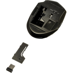 Amazon Basics Ergonomische kabellose USB Maus - DPI einstellbar - Schwarz