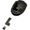 Amazon Basics Ergonomische kabellose USB Maus - DPI einstellbar - Schwarz