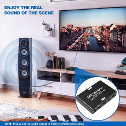 Rensaday HDMI ARC Audio Extractor mit 24bit DAC - HDMI/Optical zu Optical, ARC, RCA & 3,5-mm - 5.1/2.0 Kanal 192kHz & CEC