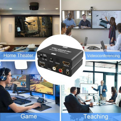 Rensaday HDMI ARC Audio Extractor mit 24bit DAC - HDMI/Optical zu Optical, ARC, RCA & 3,5-mm - 5.1/2.0 Kanal 192kHz & CEC