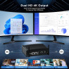 HISTTON Dual Core Lüfterlos Mini PC, Industrie PC Core i5-8265U, DDR4 8GB RAM 256GB SSD, Dual LAN, WiFi, BT4.2, Industrie Mini