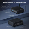 HISTTON Dual Core Lüfterlos Mini PC, Industrie PC Core i5-8265U, DDR4 8GB RAM 256GB SSD, Dual LAN, WiFi, BT4.2, Industrie Mini