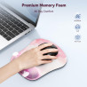 TECKNET Mauspad mit Gelkissen, Memory Foam Mousepad Ergonomisches Wasserdicht Komfort Mausmatte mit Handgelenkpolster