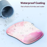 TECKNET Mauspad mit Gelkissen, Memory Foam Mousepad Ergonomisches Wasserdicht Komfort Mausmatte mit Handgelenkpolster