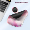 TECKNET Mauspad mit Gelkissen, Memory Foam Mousepad Ergonomisches Wasserdicht Komfort Mausmatte mit Handgelenkpolster
