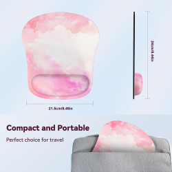 TECKNET Mauspad mit Gelkissen, Memory Foam Mousepad Ergonomisches Wasserdicht Komfort Mausmatte mit Handgelenkpolster