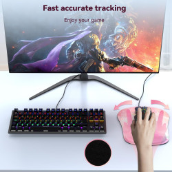 TECKNET Mauspad mit Gelkissen, Memory Foam Mousepad Ergonomisches Wasserdicht Komfort Mausmatte mit Handgelenkpolster